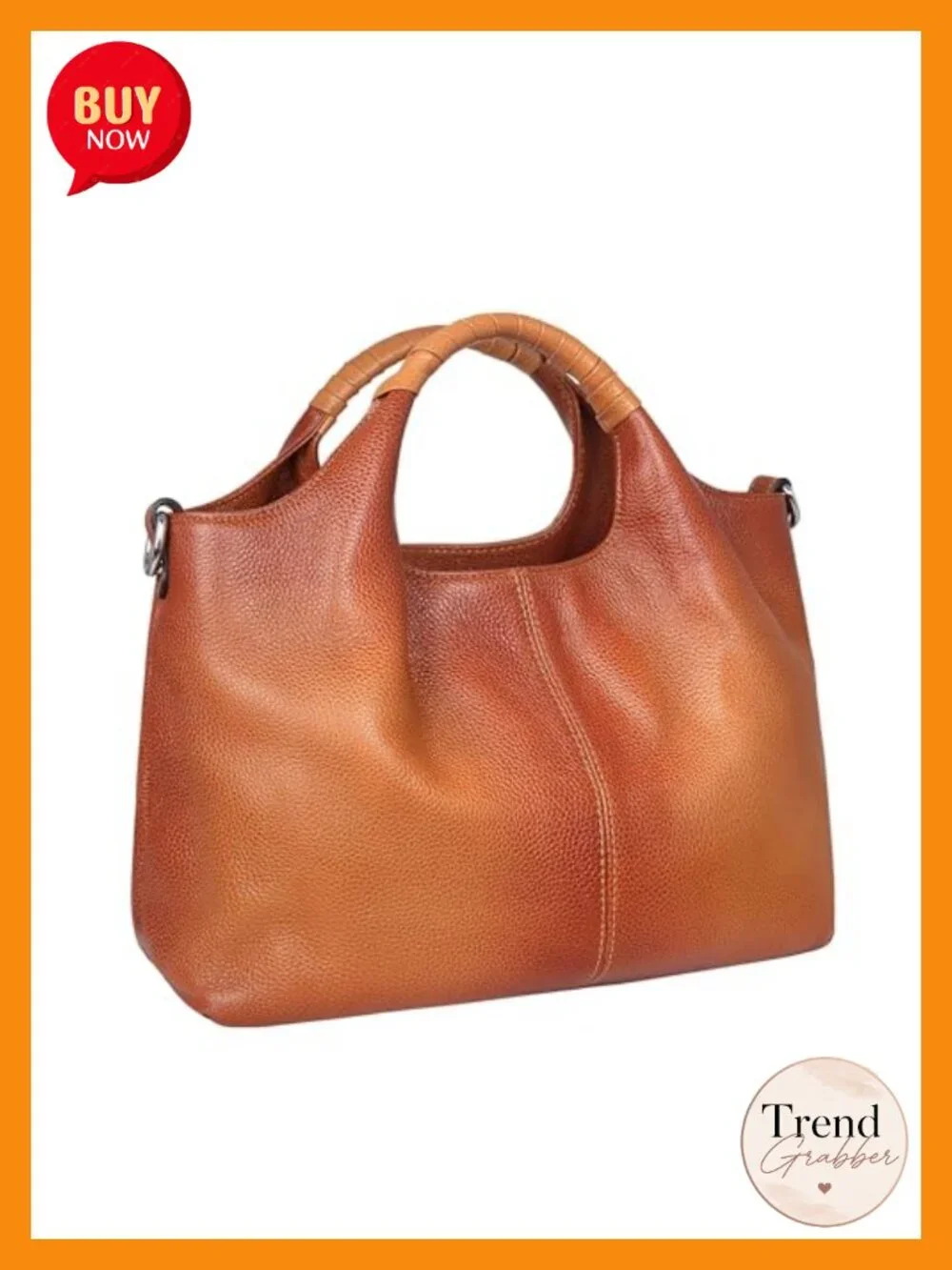 Genuine Leather Satchel Crossbody Tote Holds 13